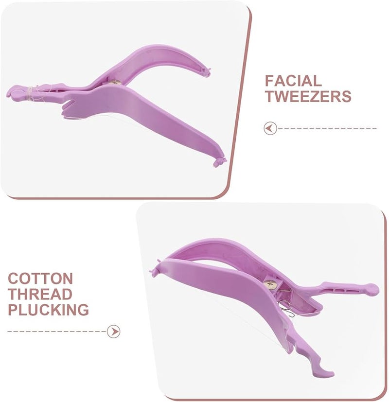 Purple Facial Hair Remover for Women Manual Epilator Portable Travel Use Sensitive Skin - Image 4